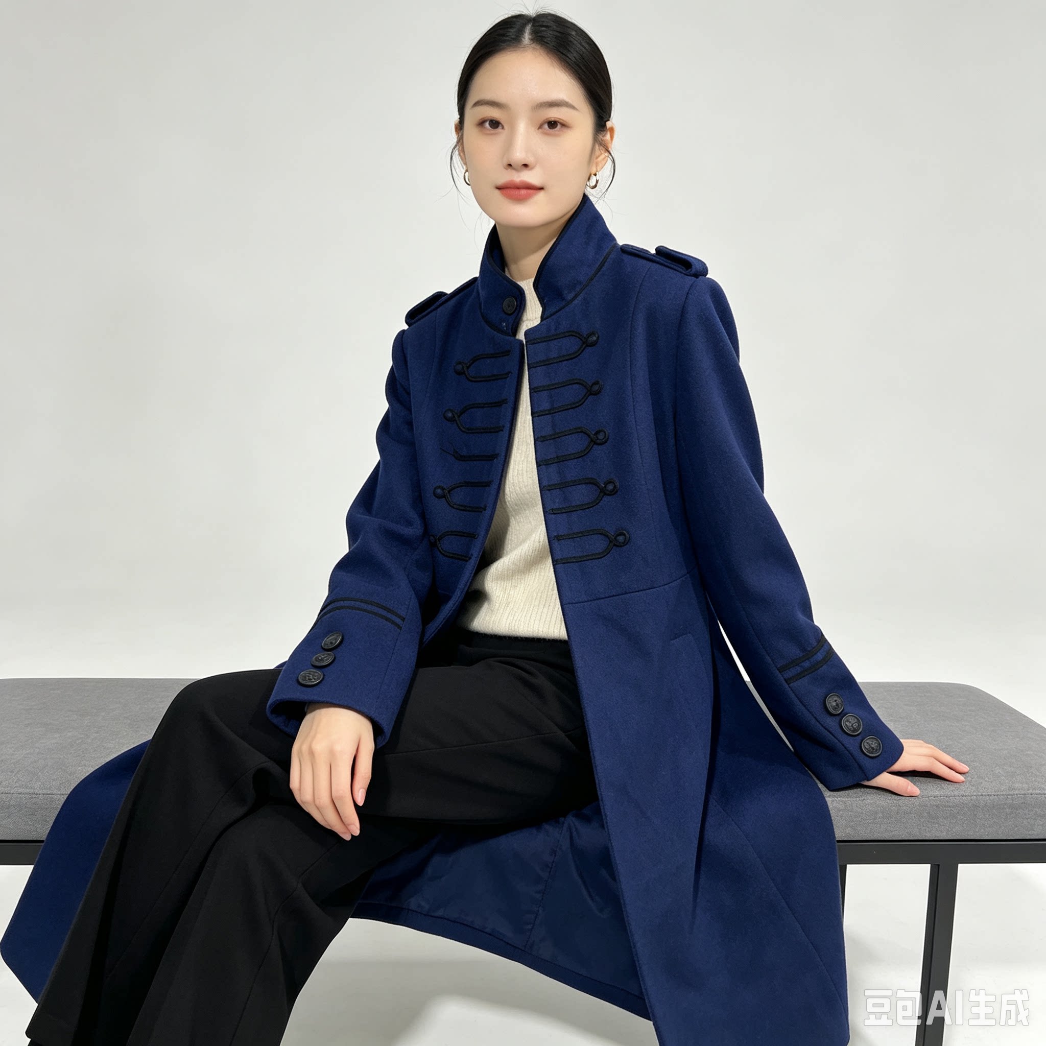 OTHER STORIES外贸原单女士春秋新款立领风衣外套女宽松休闲上衣图片