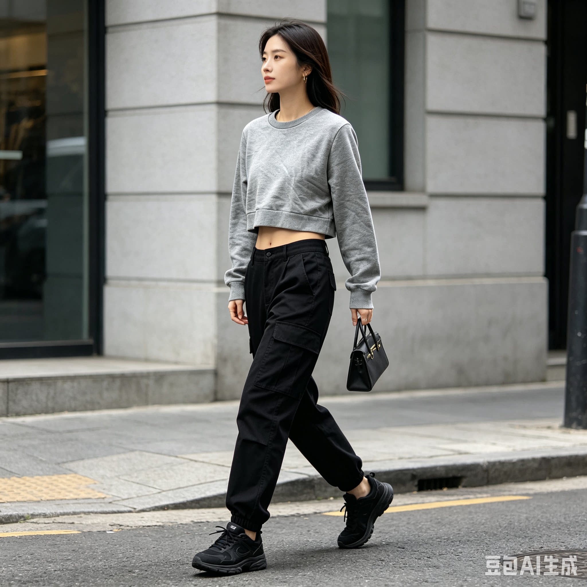 HIPHOP NINJA街舞爵士舞嘻哈短款慵懒风露脐女跳舞罩衫上衣