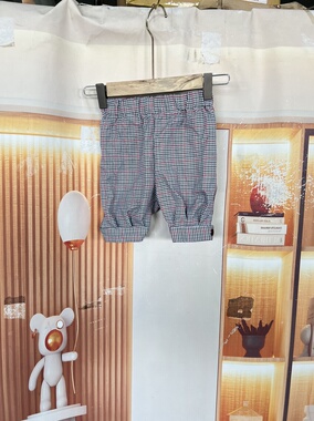 Z3240儿童夏季新款时尚休闲百搭格子短裤宽松显瘦裤子