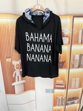 Z3250情侣装休闲百搭连帽套头短袖T恤宽松显瘦上衣潮衣