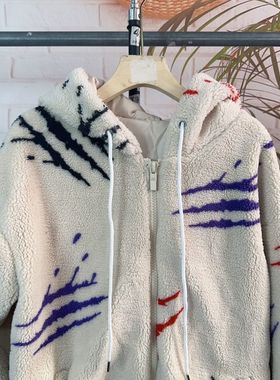 仿羊羔绒外套潮流情侣毛绒加厚秋冬季夹克