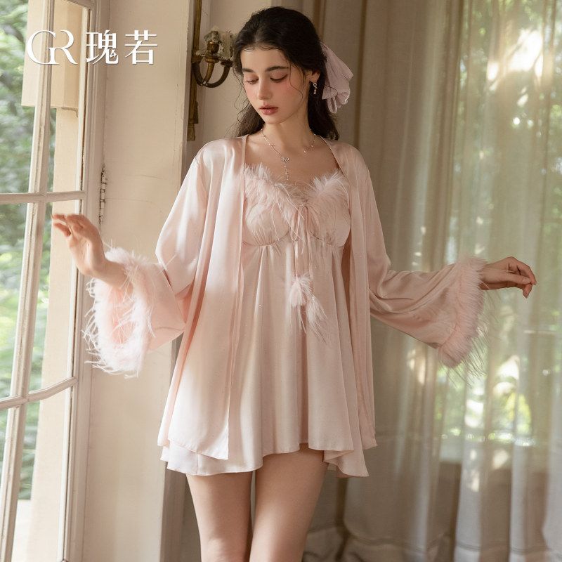 胸垫4419聚拢睡裙诱惑家居服套装