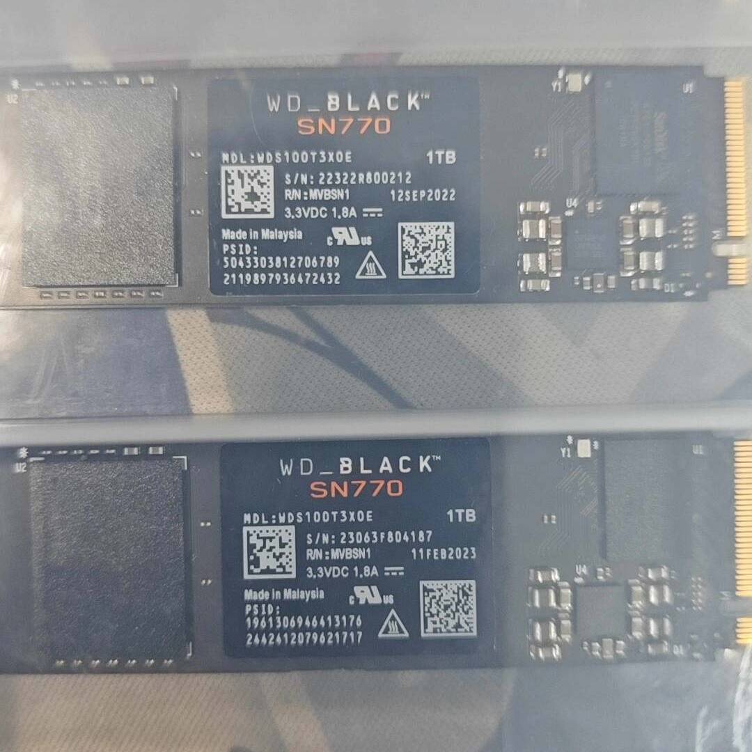 议价wd sn770 1tb固态硬盘，4.0接口，使用正常，