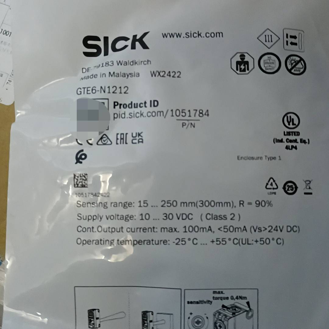 议价SICK西克光电传感器GTE6-N1212 马来西亚制造