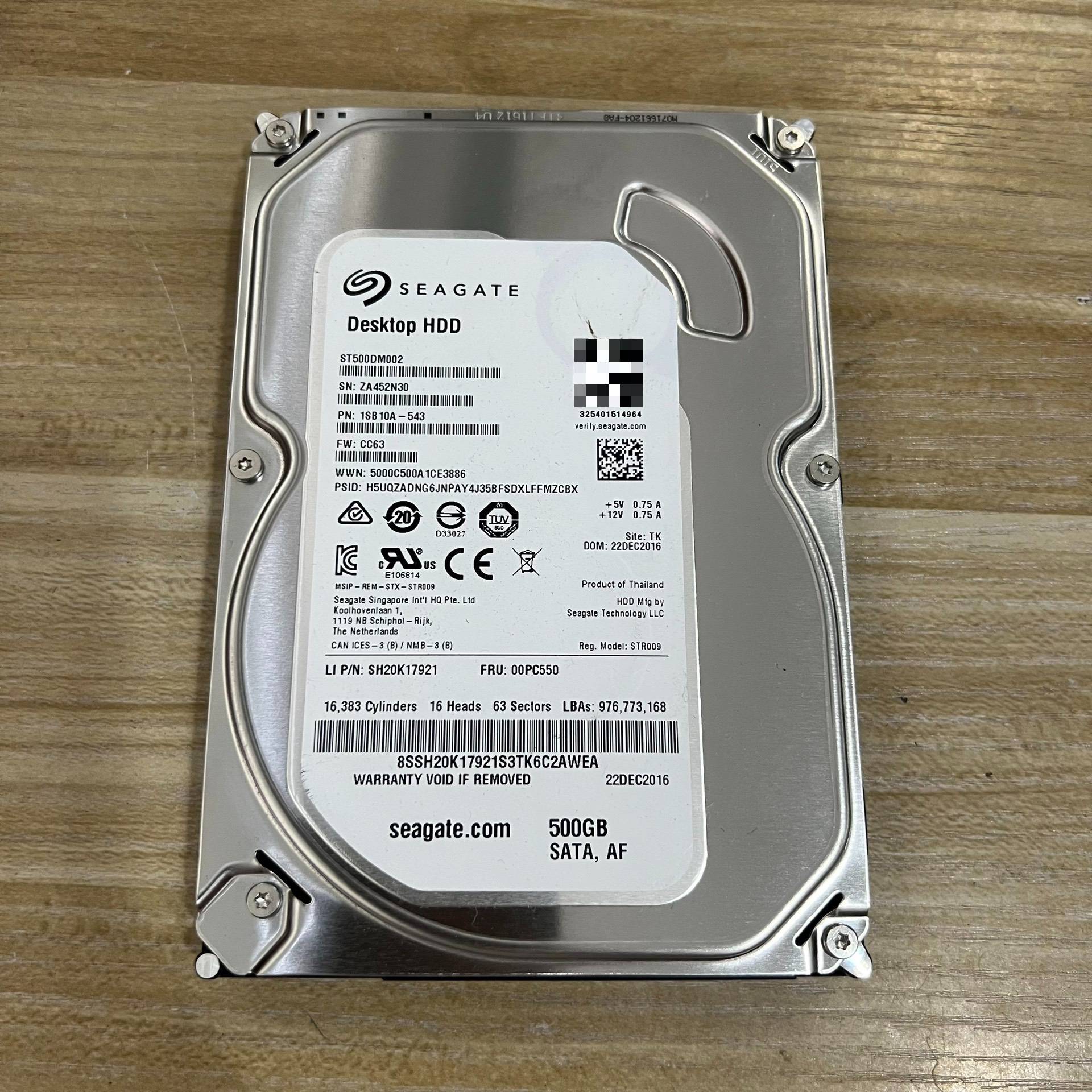 议价希捷500G机械硬盘，3.5寸SATA接口，型号ST50