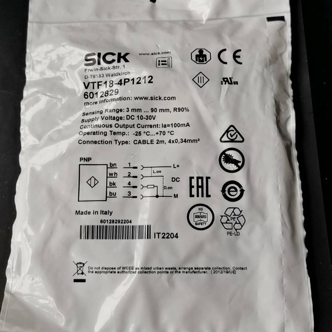 议价德国SICK传感器VTF18-4P1212货号6012829