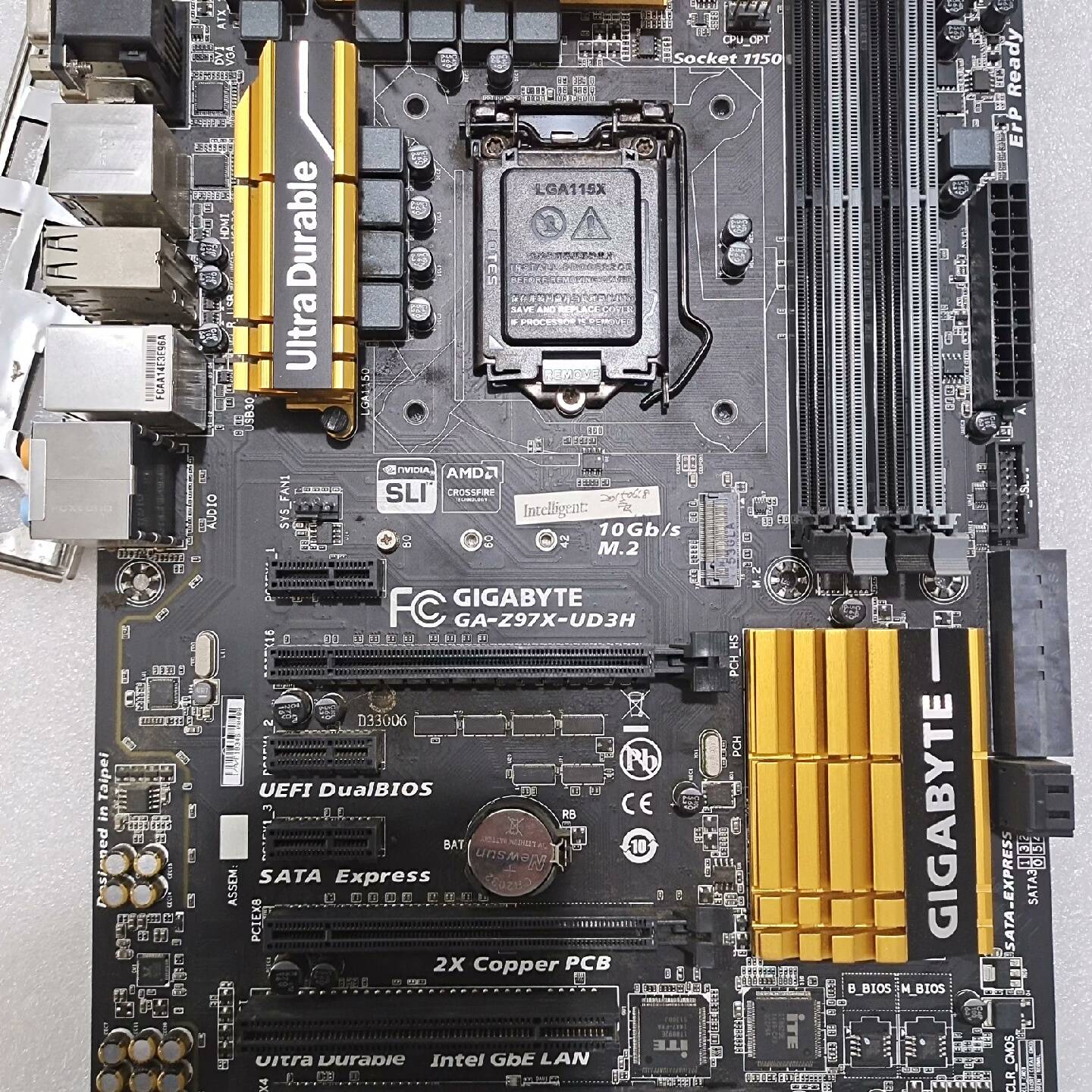 议价技嘉GA-Z97X-UD3H主板完好点亮 有挡板