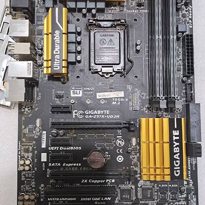 议价技嘉GA-Z97X-UD3H主板完好点亮 有挡板