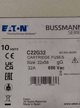 议价美国BUSSMANN熔断器 C22G32 一盒10个