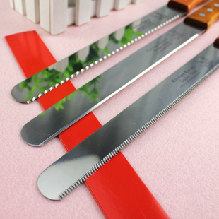 烘焙工具 不锈钢细齿面包蛋糕刀 锯齿粗齿平口切蛋糕土司纸箱包邮