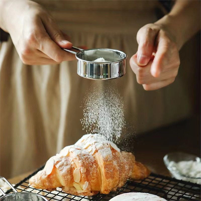 不锈钢迷你撒粉器可可粉散粉器超细糖粉筛咖啡面粉筛调料烘焙工具