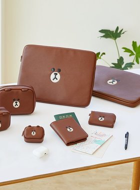 LINE FRIENDS连我朋友 LEATHERLIKE系列收纳包多功能