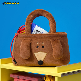 JOGUMAN 连我朋友 HERO 系列毛绒单肩包 通勤 LINE WOODY FRIENDS