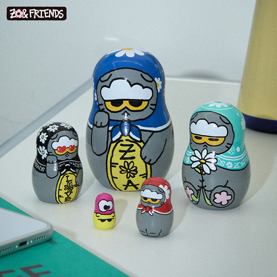 ZO&FRIENDS LUCKY SHOP 系列俄罗斯套娃 LINE FRIENDS 连我朋友