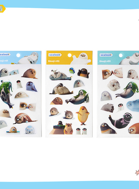 SEALOOK海豹看看 卡通可爱贴纸创意 LINE FRIENDS连我朋友