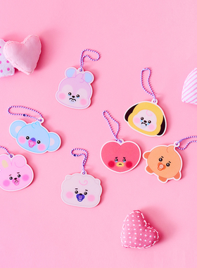 BT21NEW BORN系列亚克力钥匙扣光栅变换挂件LINE FRIENDS连我朋友