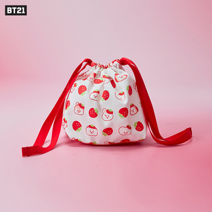 BT21 STRAWBERRY PARTY 系列 抽绳袋 LINE FRIENDS 连我朋友
