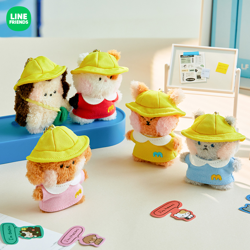 LINE FRIENDS连我朋友 new minini school系列毛绒挂件钥匙扣 模玩/动漫/周边/娃圈三坑/桌游 动漫挂件/文具 原图主图