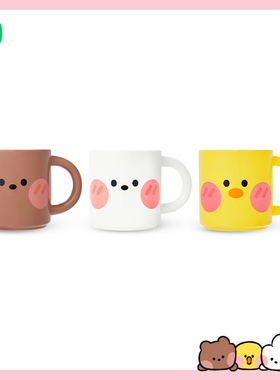 LINE FRIENDS连我朋友 饮具系列马克杯minini可爱办公陶瓷水杯
