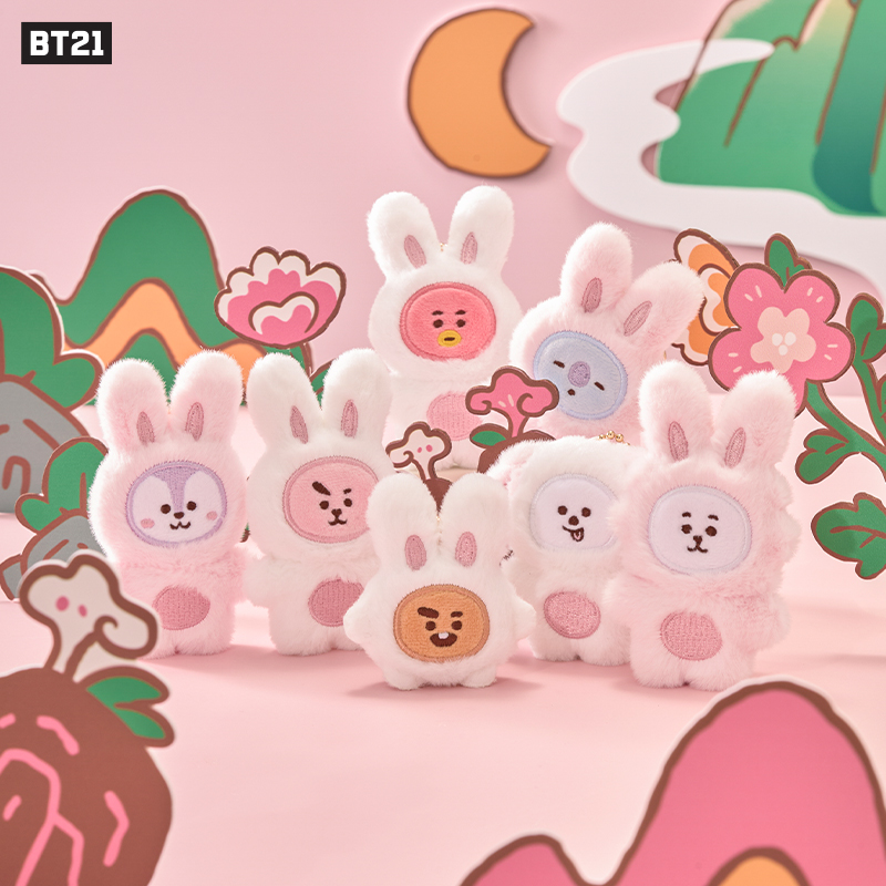 BT21 兔子系列扁平玩偶钥匙扣 玩偶挂件 LINE FRIENDS 连我朋友