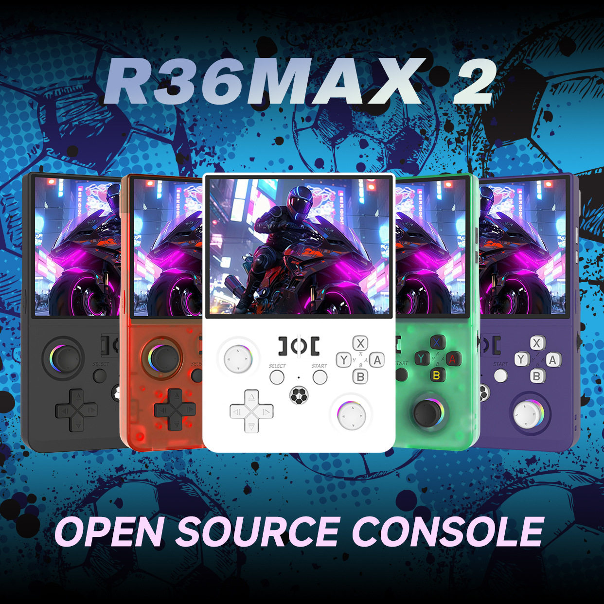 R36MAX2开源掌机4.5寸屏便携复古游戏机GBA游戏怀旧PSP游戏生日礼