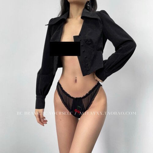 Alitayxx透气网纱透明性感内裤女