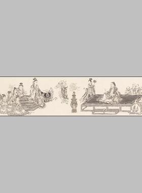 宋人维摩演教图 国画名家字画装饰画 画心宣纸艺术纸高清微喷复制