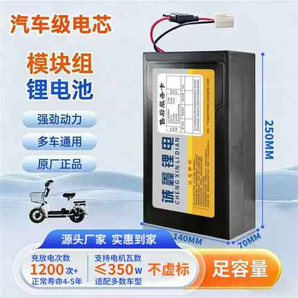 电动车铅酸改锂电池48v15ah 通用星恒天能超威爱玛雅迪新日电动车