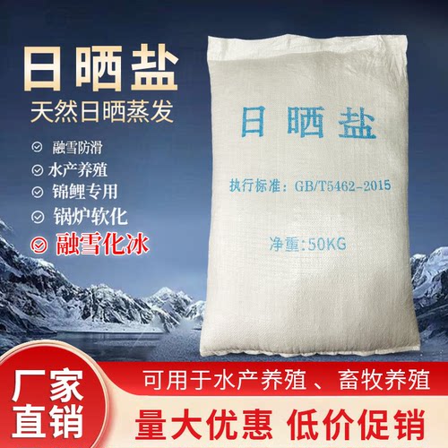 工业盐锅炉软水细盐氯化钠日晒盐树脂再生软化盐50KG海盐工业盐