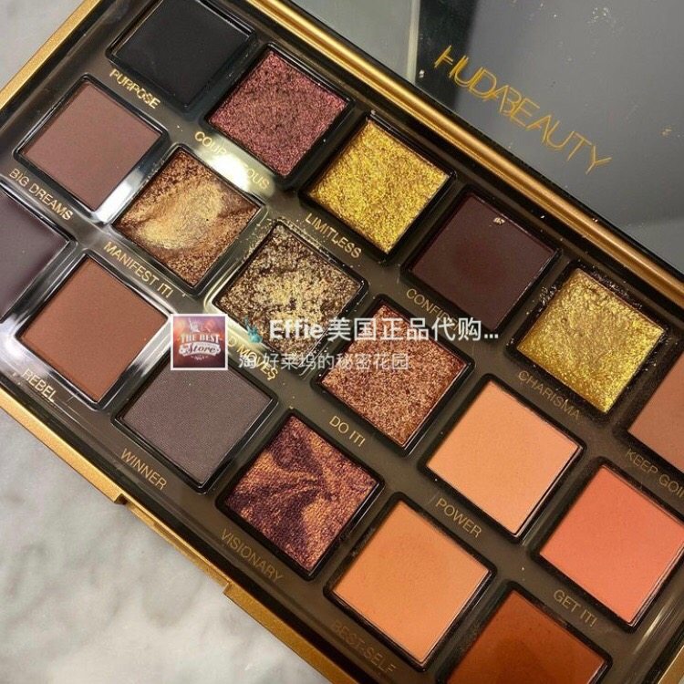 正品美代Huda新品Empowered中东贵妇金棕摩卡奶咖大地色18色眼影