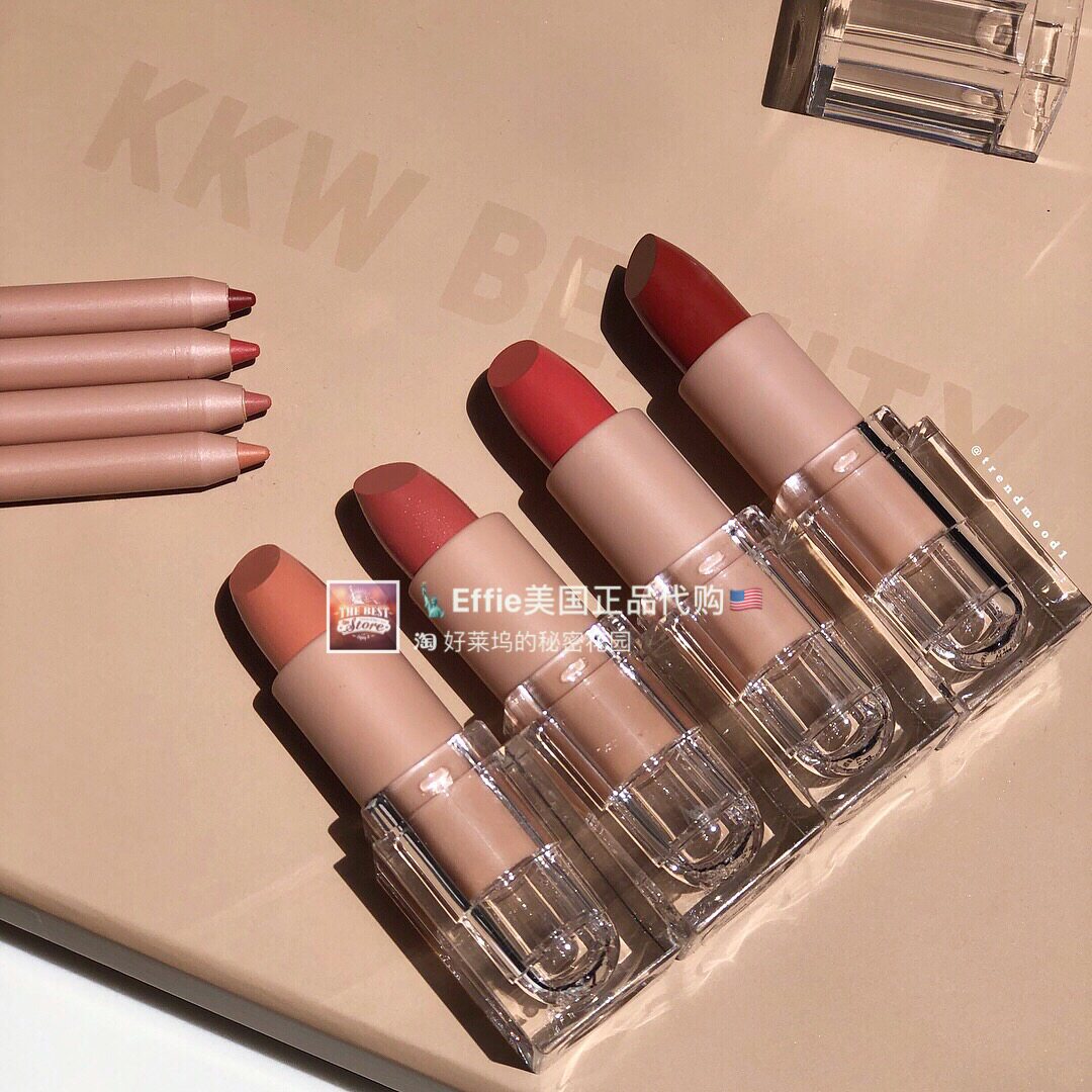 正品现货美代KKW Beauty Nude丝绒滋润PEACH裸色唇膏唇釉口红多色
