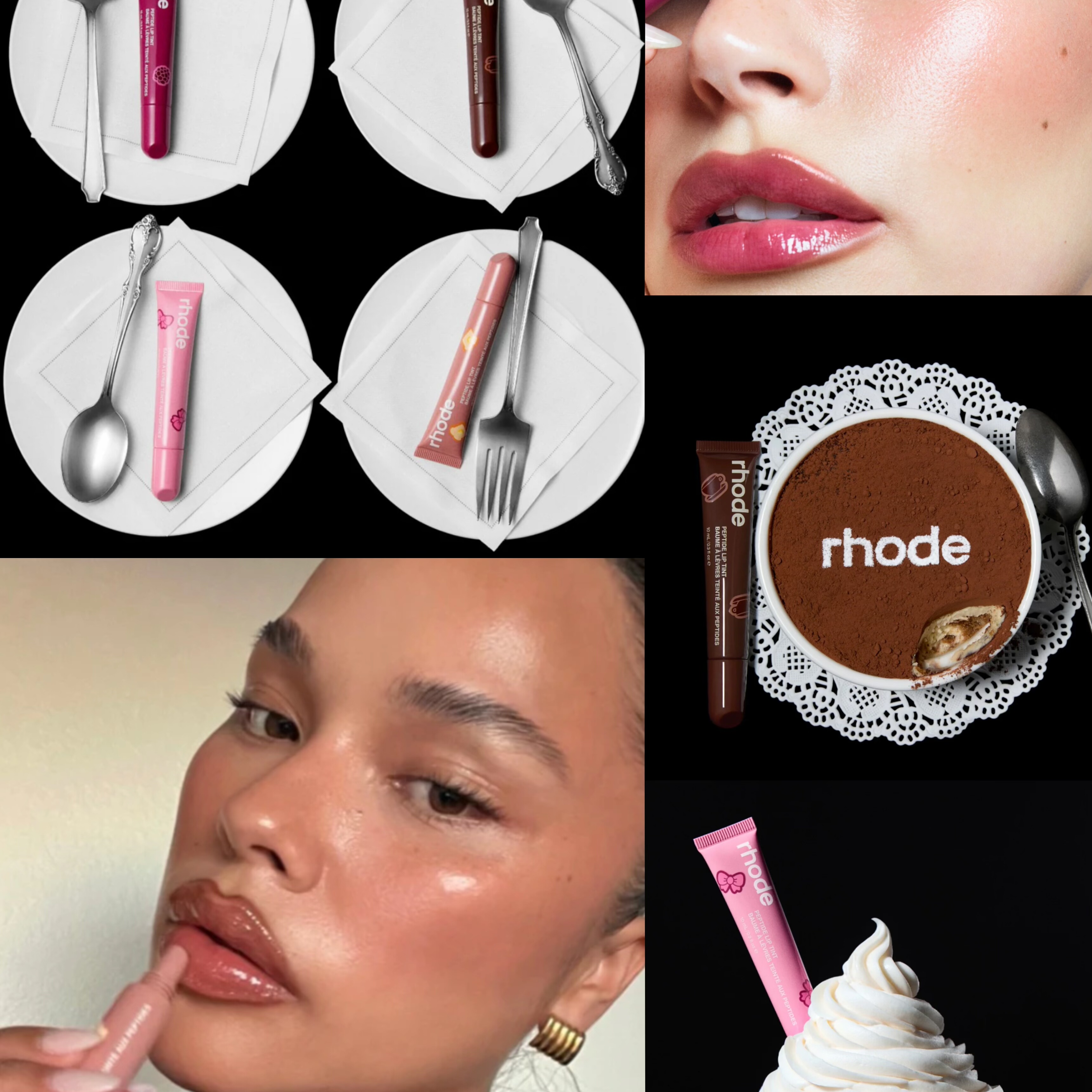 美代rhode海莉生日限量版 Hailey peptide胜肽滋养保湿护唇蜜唇釉