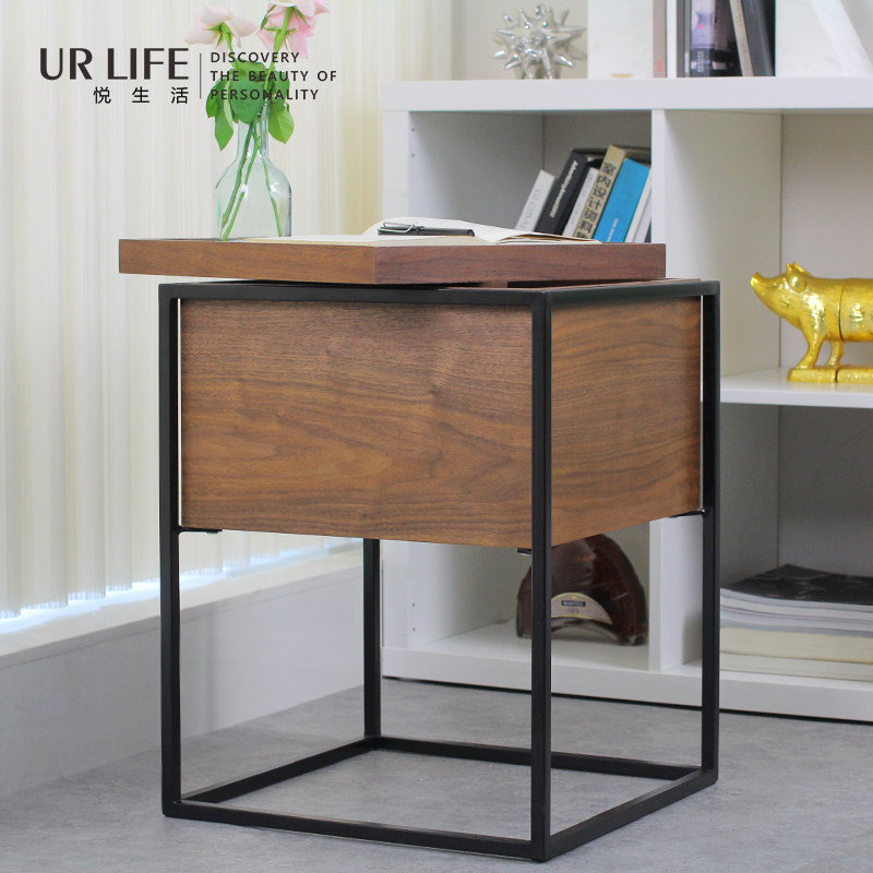 悅生活URlife北歐現代床邊櫃臥室角幾沙發邊櫃客廳邊桌角櫃小茶幾在類目 住宅傢俱, 幾類, 角幾/邊幾中 - 來自Buy2taobao.com提供專業的淘寶代購服務