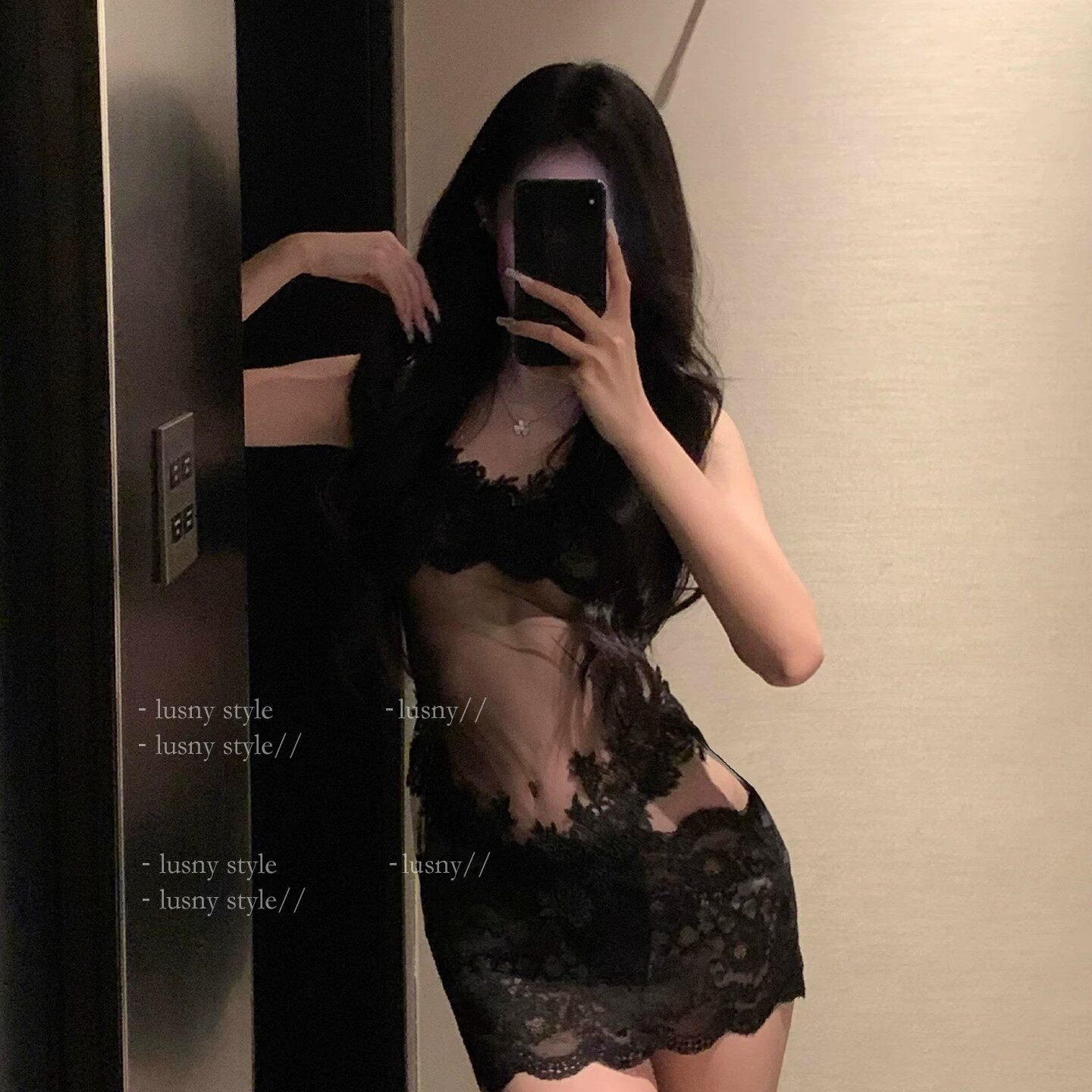 性感睡衣女法式纯欲精致绝美蕾丝