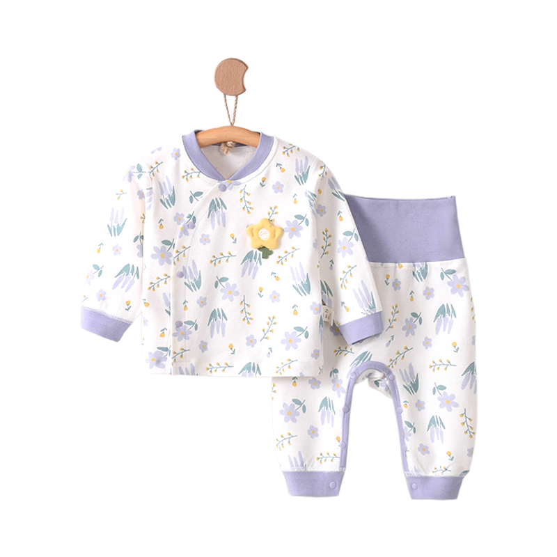 婴儿内衣服宝宝套装春秋冬高腰护肚秋衣秋裤新款打底纯棉套装睡衣