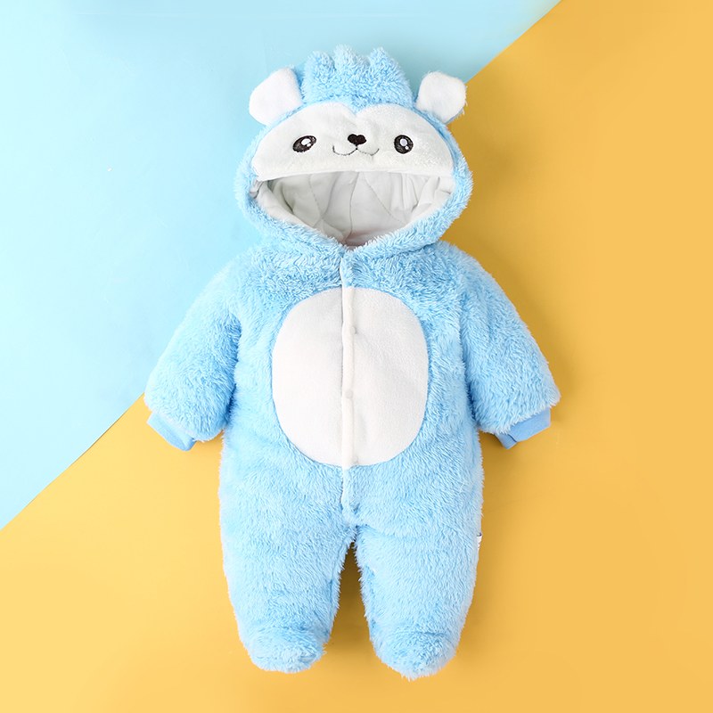 加绒外出服连体衣秋冬季