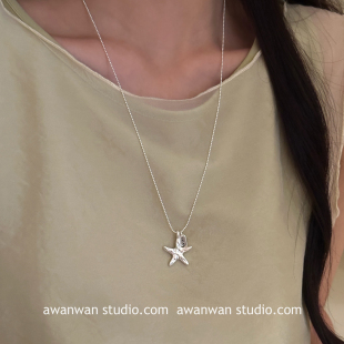百搭星星项链小众设计感锁骨链度假风时尚 颈链 幸运星 阿婉Wan