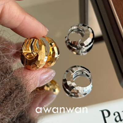 阿婉Wan闪耀多切面~甜酷几何水滴简约复古气质时髦耳环百搭潮配