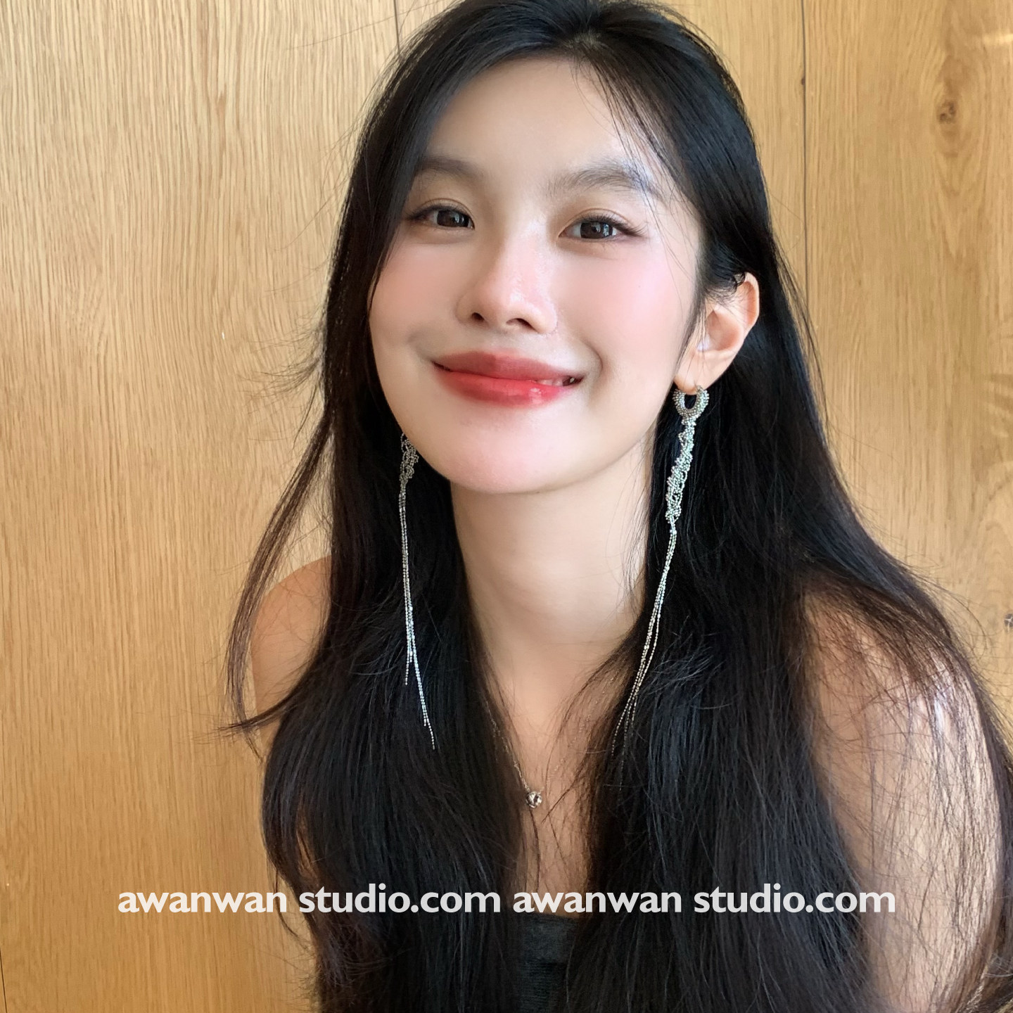 阿婉Wan博主同款~珠链编织缠绕长款流苏耳钉优雅气质高级感耳饰