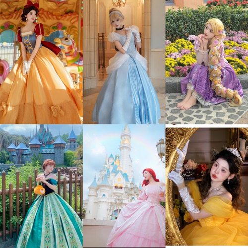 出租迪士尼公主裙 生日趴派对成人礼礼服 毕业典礼礼服cos公主裙