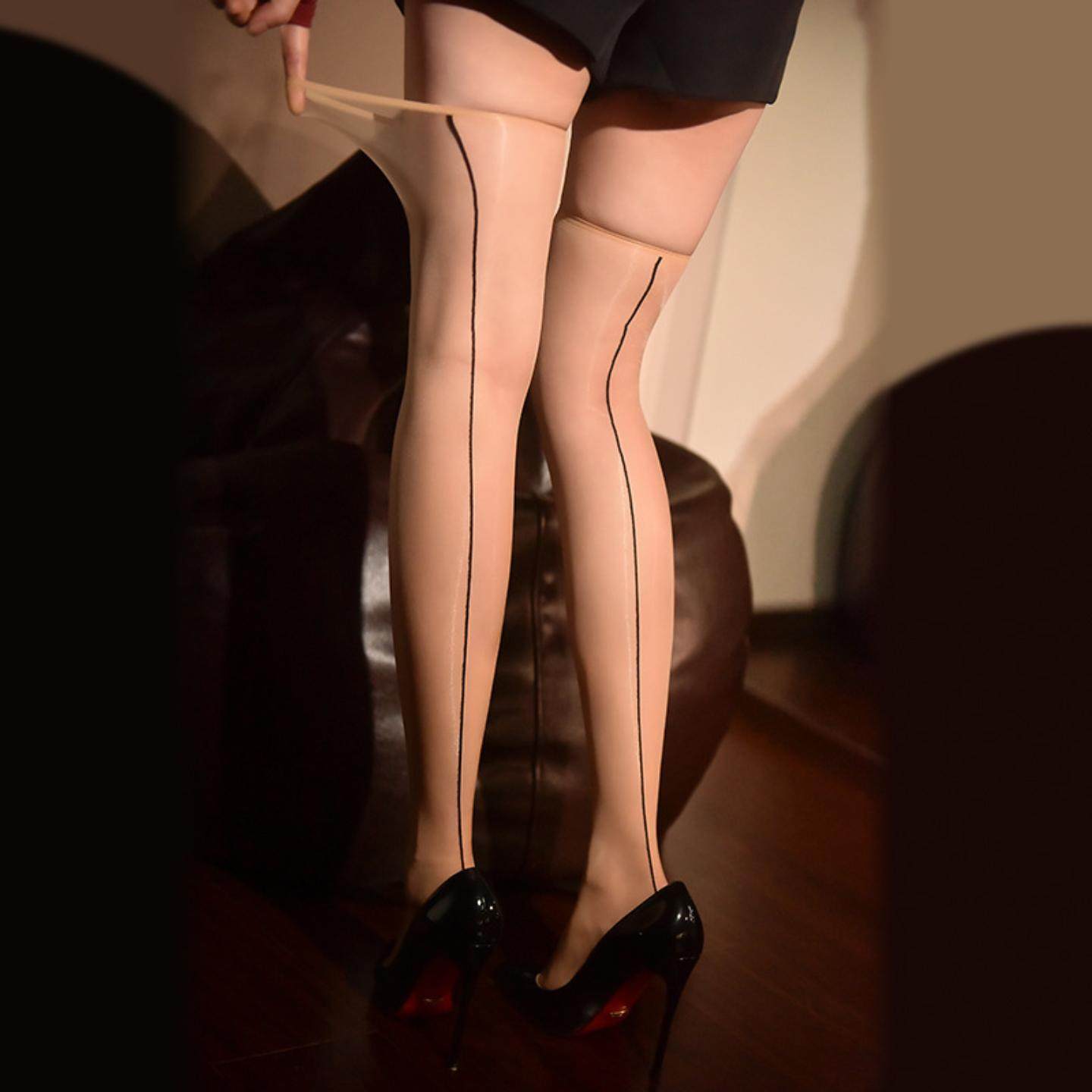 超薄过膝白色长筒袜纯欲JK白丝大腿袜油亮加厚黑色长筒性感,女士内衣/男士内衣/家居服,连裤袜/打底袜,淘宝优惠券,粉丝福利购,淘宝优惠卷
