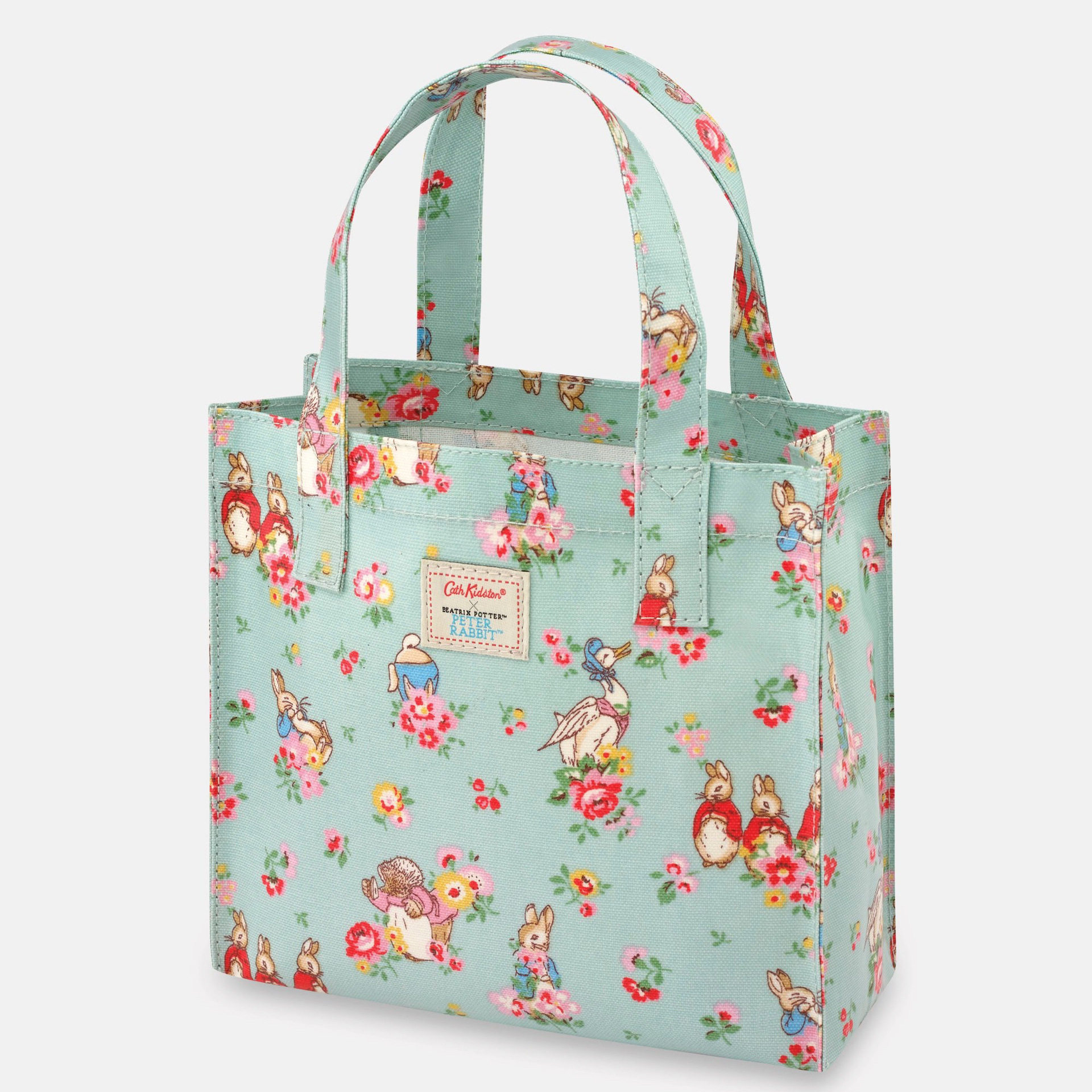 Cath Kidston彼得兔联名田园可爱卡通手提包便当包帆布防水饭盒袋