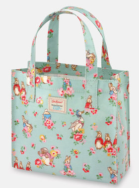 Cath Kidston彼得兔联名田园可爱卡通手提包便当包帆布防水饭盒袋