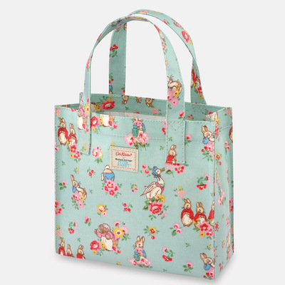 Cath Kidston彼得兔联名田园可爱卡通手提包便当包帆布防水饭盒袋