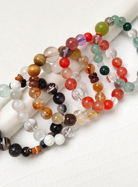 天然水晶10mm圆珠单圈手链