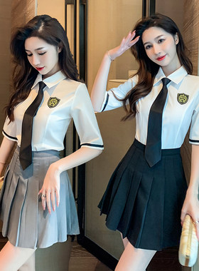 公主服性感学院风衬衣套装秋冬季