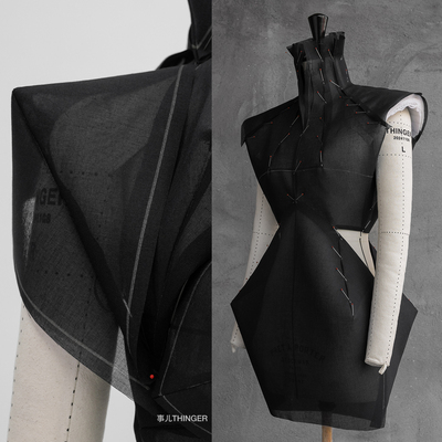 服装立裁透明坯布/暗黑先锋造型