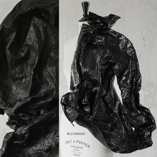 事儿THINGER坏脾气的暗黑小羊·手捏可塑变形皮革绉布设计师面料