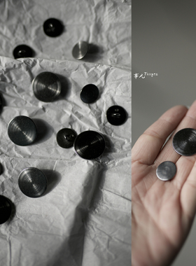 德国UNION KNOPF—合金脚纽 复古打圈扫纹纽扣15/23mm辅料／1枚价