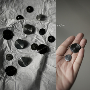 23mm辅料／1枚价 复古打圈扫纹纽扣15 德国UNION KNOPF—合金脚纽